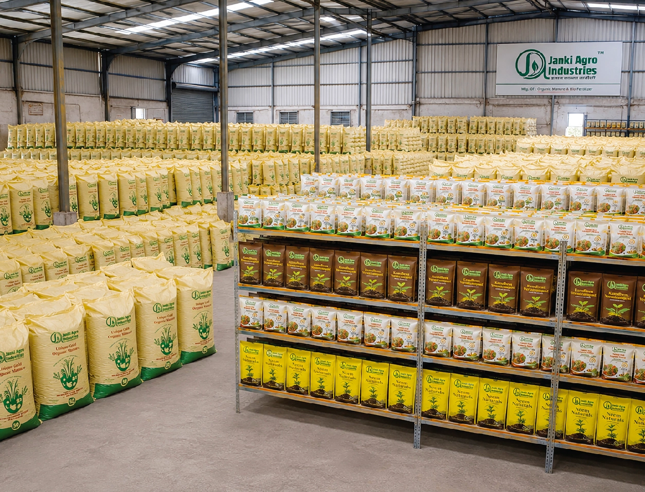 Raw material storage area